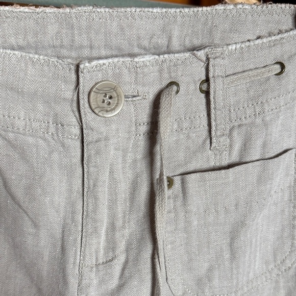 INC International Concepts Beige Linen Blend Drawstring Pants Size 2 - Picture 5 of 9